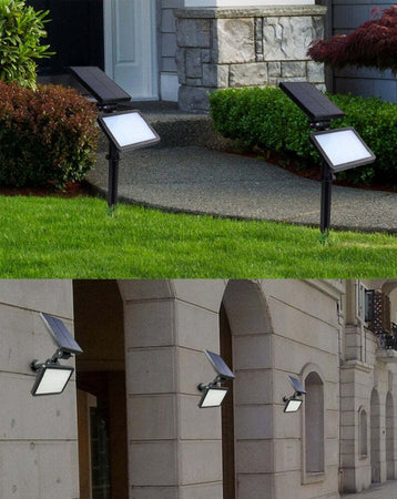 Faro Faretto Led Giardino 48 Led 10w Picchetto Pannello Energia Solare 2000mah Illuminazione/Illuminazione per esterni/Proiettori Trade Shop italia - Napoli, Commerciovirtuoso.it
