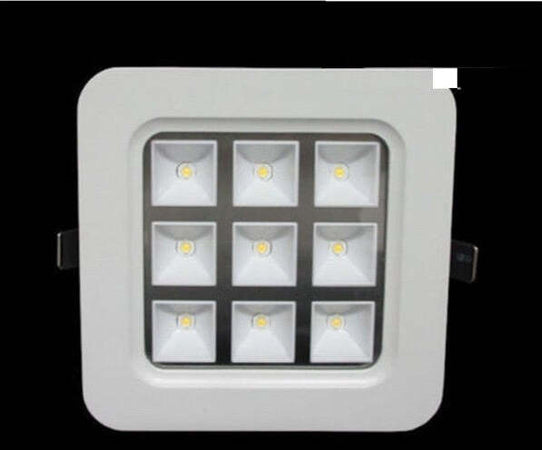 Faro Faretto Led Incasso A Molla 4w 9w 16w 25w Quadrato Con Celle A Griglia Illuminazione/Illuminazione per esterni/Proiettori Trade Shop italia - Napoli, Commerciovirtuoso.it