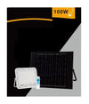 Faro Faretto Pannello Solare 100 W Luce Fredda 6500k Ip65 Telecomando S12a-100w