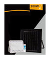Faro Faretto Pannello Solare 200 W Luce Fredda 6500k Ip65 Telecomando S12a-200w