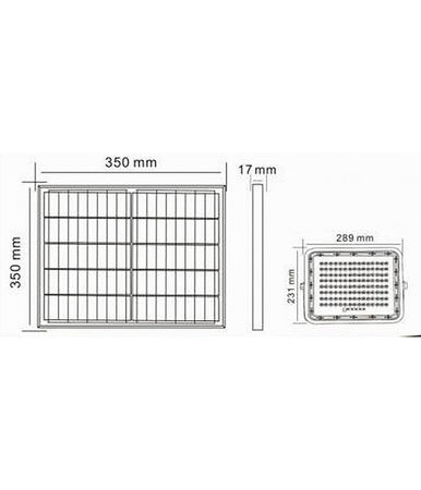 Faro Faretto Pannello Solare 200 W Luce Fredda 6500k Ip65 Telecomando S12a-200w