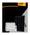 Faro Faretto Pannello Solare 50 Watt Luce Fredda 6500k Ip65 Telecomando S12a-50w