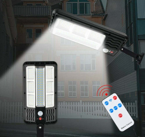Faro Lampione Stradale Pannello Solare Con Sensore Telecomando 117 Led Smd Ta146 Articoli da Giardino > Illuminazione da esterno > Lampade per esterno Trade Shop italia - Napoli, Commerciovirtuoso.it