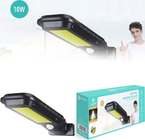 Faro Lampione Stradale Pannello Solare Fotovoltaico Sensore 10 Watt Cob Tx-9328 Illuminazione/Illuminazione per esterni/Proiettori Trade Shop italia - Napoli, Commerciovirtuoso.it