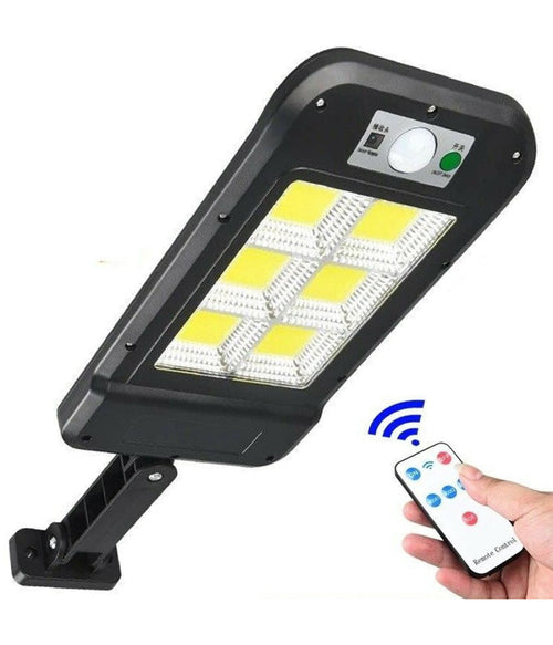 Faro Lampione Stradale Pannello Solare Fotovoltaico Sensore 160 Led Cob Hs-8013