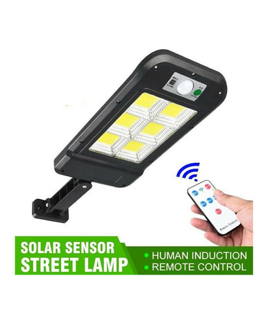 Faro Lampione Stradale Pannello Solare Fotovoltaico Sensore 160 Led Cob Hs-8013