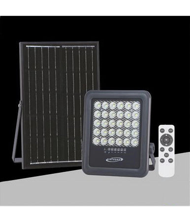 Faro Led 100 Watt Con Pannello Solare Luce Naturale 4000k Telecomando Tk09-100w