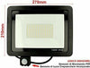 Faro LED 100W Faretto Slim Con Sensore Movimento PIR luce fredda 6000k IP66 Illuminazione/Illuminazione per esterni/Proiettori Zencoccostore - Formia, Commerciovirtuoso.it