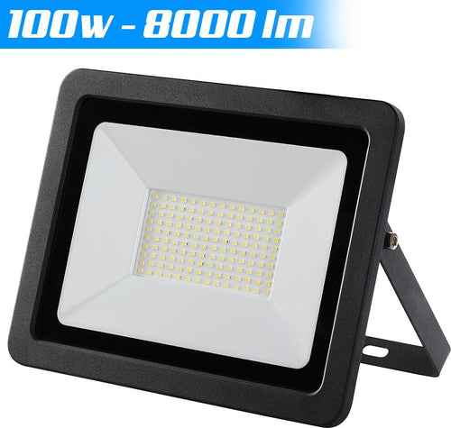 Faro-Led-100W-Luce-Alta-Luminosita-8000lm-Faretto-Esterno-Slim-Bianco-Freddo