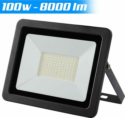 Faro Led 100w Luce Alta Luminosita 8000lm Faretto Esterno Slim Bianco Freddo Illuminazione/Illuminazione per esterni/Proiettori Trade Shop italia - Napoli, Commerciovirtuoso.it