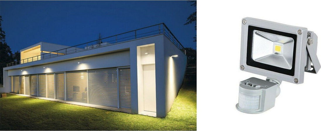 Faro LED 10W Faretto Slim Con Sensore Movimento Pir Crepuscolare ip65 Illuminazione/Illuminazione per esterni/Proiettori Zencoccostore - Formia, Commerciovirtuoso.it