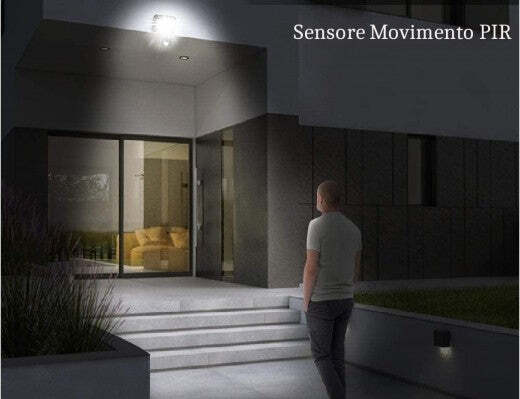 Faro LED 10W Faretto Slim Con Sensore Movimento Pir Crepuscolare ip65 Illuminazione/Illuminazione per esterni/Proiettori Zencoccostore - Formia, Commerciovirtuoso.it