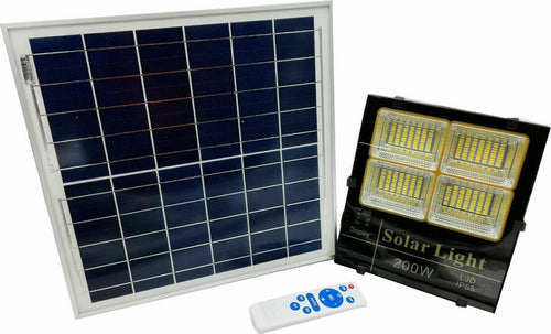 Faro LED 200W Con Pannello SOLARE Luce BICOLORE Calda o Fredda IP65 Illuminazione/Illuminazione per esterni/Proiettori Zencoccostore - Formia, Commerciovirtuoso.it
