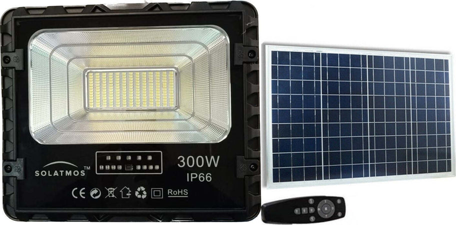 Faro Faretto Led Con Pannello Solare 300w SMD Luce Fredda Ip66.crepuscolare - Foto 14