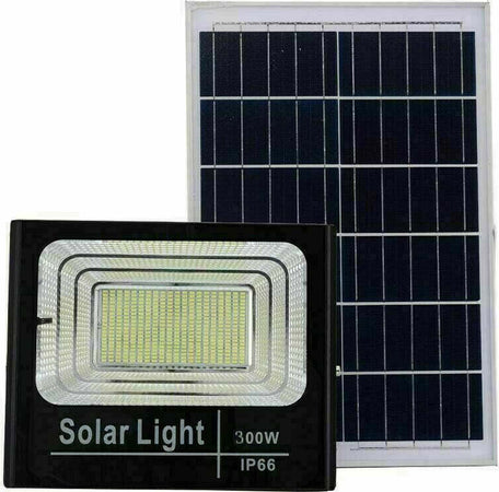 Faro led 300w con pannello solare luce fredda crepuscolare telecomando esterno Illuminazione/Illuminazione per esterni/Proiettori Zencoccostore - Formia, Commerciovirtuoso.it