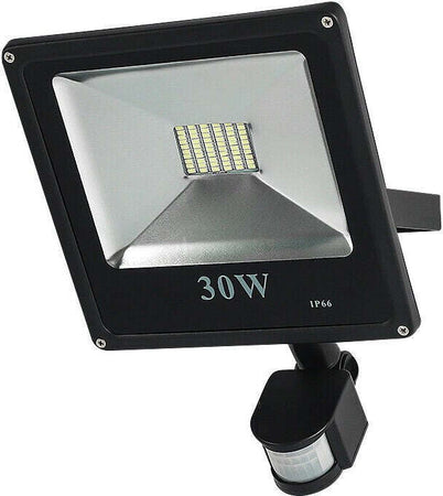 Faro LED 30W Faretto Slim Con Sensore Movimento Pir Crepuscolare ip65 Illuminazione/Illuminazione per esterni/Proiettori Zencoccostore - Formia, Commerciovirtuoso.it