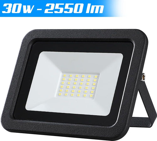 Faro-Led-30W-Luce-Alta-Luminosita-2550lm-Faretto-Esterno-Slim-Bianco-Freddo-IP65