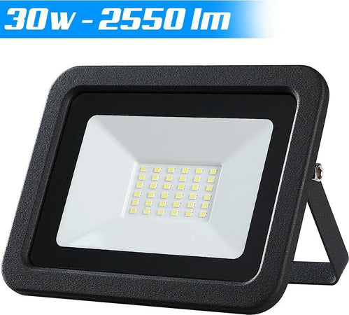 Faro-Led-30W-Luce-Alta-Luminosita-2550lm-Faretto-Esterno-Slim-Bianco-Freddo-IP65