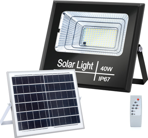 FARO LED 40W PANNELLO SOLARE CREPUSCOLARE IP65 LUCE 6500K 1050Lm Illuminazione/Illuminazione per esterni/Proiettori Zencoccostore - Formia, Commerciovirtuoso.it