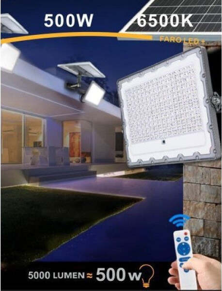 Faro-Led-500-W-Crepuscolare-Con-Pannello-Energia-Solare-Telecomando-Ip65-Sl-500w