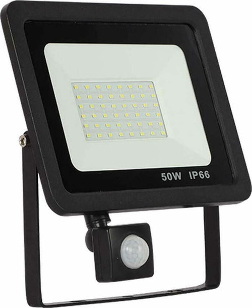 Faro LED 50W Faretto Slim Con Sensore Movimento PIR luce fredda 6000k IP66 Illuminazione/Illuminazione per esterni/Proiettori Zencoccostore - Formia, Commerciovirtuoso.it