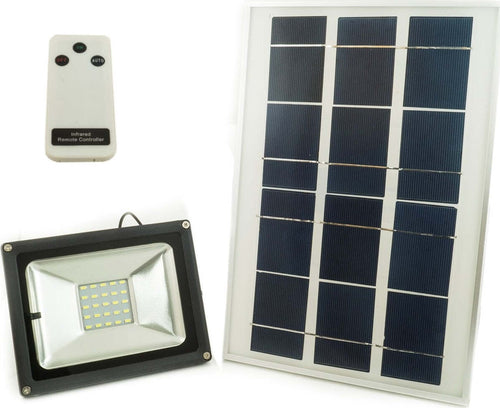 FARO LED A ENERGIA SOLARE CON PANNELLO FOTOVOLTAICO CREPUSCOLARE + TELECOMANDO W Illuminazione/Illuminazione per esterni/Proiettori Trade Shop italia - Napoli, Commerciovirtuoso.it