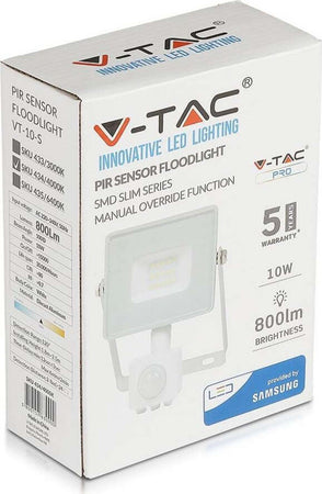 Faro LED Chip Samsung 10W con Sensore di Movimento e Crepuscolare e Interruttore Manuale Illuminazione/Illuminazione per esterni/Proiettori Zencoccostore - Formia, Commerciovirtuoso.it