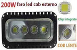 FARO LED COB 200W LUCE BIANCA FREDDA PROIETTORE ESTERNO FARETTO CON 4 LED LENTE Illuminazione/Illuminazione per esterni/Proiettori Trade Shop italia - Napoli, Commerciovirtuoso.it