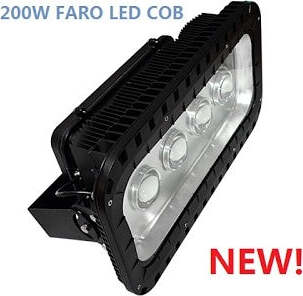 FARO LED COB 200W LUCE BIANCA FREDDA PROIETTORE ESTERNO FARETTO CON 4 LED LENTE Illuminazione/Illuminazione per esterni/Proiettori Trade Shop italia - Napoli, Commerciovirtuoso.it
