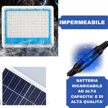 Faro-LED-con-PANNELLO-SOLARE-CREPUSCOLARE-800W-1000W-1200W-luce-fredda-IP66-LM