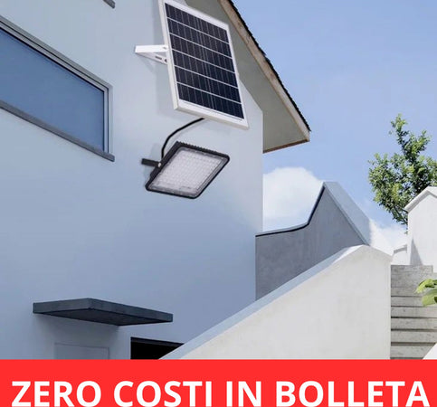 Faro-LED-con-PANNELLO-SOLARE-CREPUSCOLARE-800W-1000W-1200W-luce-fredda-IP66-LM