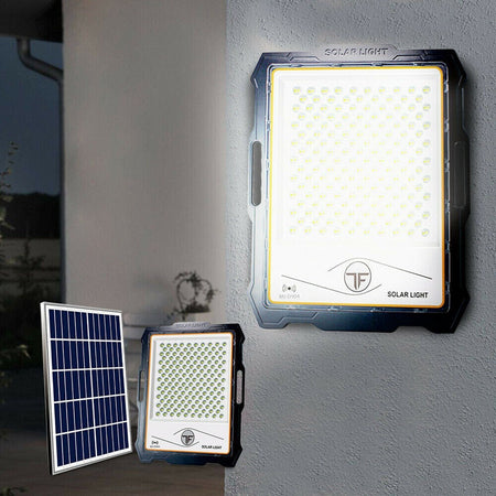 FARO LED CON PANNELLO SOLARE CREPUSCOLARE 800W IP66 LM con telecomando Illuminazione/Illuminazione per esterni/Proiettori Zencoccostore - Formia, Commerciovirtuoso.it