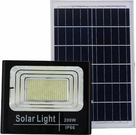 Faro Led Con Pannello Solare Faretto Crepuscolare 200w Per Esterno + Telecomando Illuminazione/Illuminazione per esterni/Proiettori Trade Shop italia - Napoli, Commerciovirtuoso.it