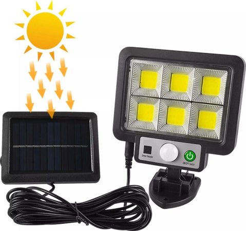 FARO LED CON PANNELLO SOLARE SEPARATO LUCE SENSORE DI MOVIMENTO 96 LED COB T 09 Illuminazione/Illuminazione per esterni/Proiettori Zencoccostore - Formia, Commerciovirtuoso.it