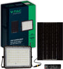 Faro-LED-con-Telecomando-e-Pannello-Solare-15W-Batteria-sostituibile-Cavo-da-3m-Colore-Nero-6400KVT-120W