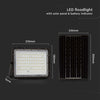 Faro-LED-con-Telecomando-e-Pannello-Solare-15W-Batteria-sostituibile-Cavo-da-3m-Colore-Nero-6400KVT-120W