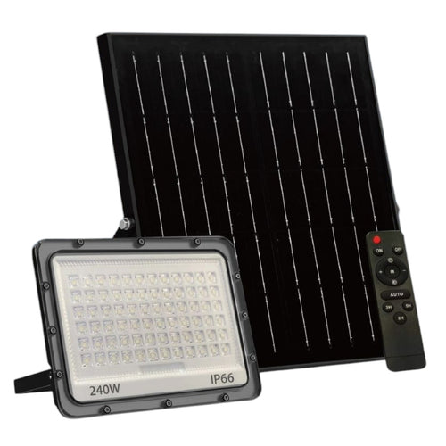 Faro Led Da Esterno Con Pannello Solare 240w Ip66 Telecomando Luce Regolabile Sf319-240-3c
