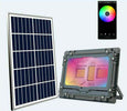 Faro-Led-Energia-Solare-60w-Bluetooth-Giochi-Luci-Luce-Fredda-RGB-Grigio-Esterno