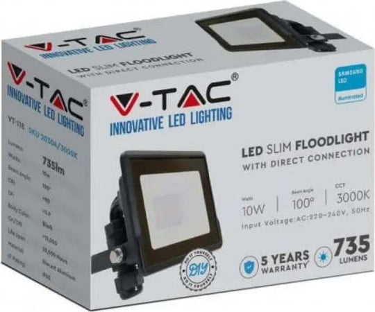FARO LED FARETTO LAMPADA DA 10W SMD IP65 CHIP SAMSUNG COLORE NERO Illuminazione/Illuminazione per esterni/Proiettori Zencoccostore - Formia, Commerciovirtuoso.it