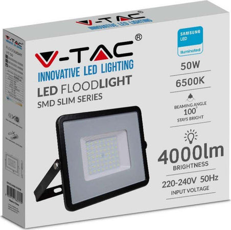 FARO LED FLOODLIGHT 50W SMD SLIM IP65 CHIP SAMSUNG NERO V-TAC PRO VT-50 Illuminazione/Illuminazione per esterni/Proiettori Zencoccostore - Formia, Commerciovirtuoso.it