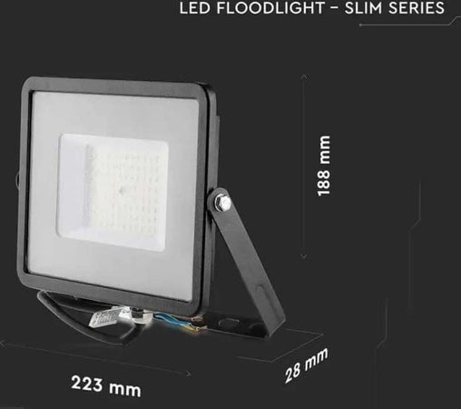 FARO LED FLOODLIGHT 50W SMD SLIM IP65 CHIP SAMSUNG NERO Illuminazione/Illuminazione per esterni/Proiettori Zencoccostore - Formia, Commerciovirtuoso.it