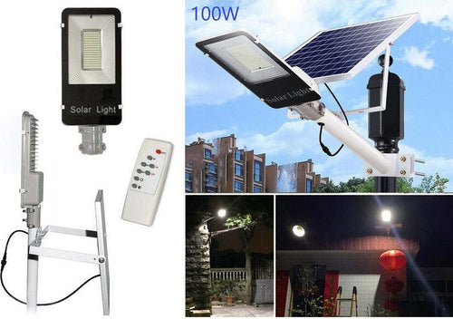 Faro Led Lampione Stradale 100w Luce Fredda Con Pannello Solare E Staffa Fb6100 Illuminazione/Illuminazione per esterni/Lampioni Trade Shop italia - Napoli, Commerciovirtuoso.it