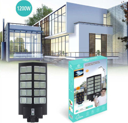 Faro Led Lampione Stradale 1200w Pannello Solare Sensore Crepuscolare Ip67 Led-8472 Illuminazione/Illuminazione per esterni/Lampioni Trade Shop italia - Napoli, Commerciovirtuoso.it