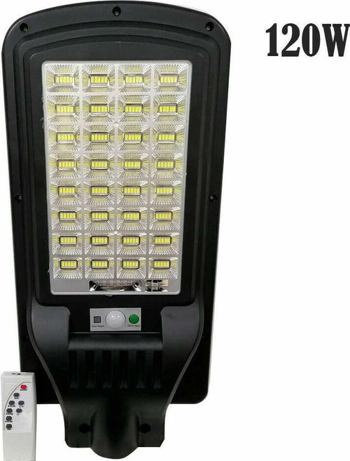 Faro LED Lampione Stradale 120W Pannello Solare Integrato ip65 con Telecomando Illuminazione/Illuminazione per esterni/Proiettori Zencoccostore - Formia, Commerciovirtuoso.it