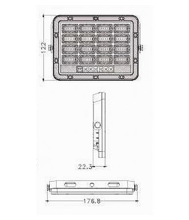 Faro Led Pannello Solare 50 W Luce Fredda Telecomando Indicatore Carica Tk08-50w