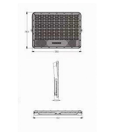 Faro Led Pannello Solare 500w Luce Fredda Telecomando Indicatore Carica Tk08-500w