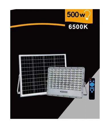 Faro Led Pannello Solare 500w Luce Fredda Telecomando Indicatore Carica Tk08-500w