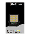 Faro Led Proiettore 100w Ip65 Cct 3in1 Con Pannello Solare Telecomando Ry-100w-3c