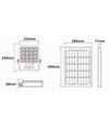 Faro Led Proiettore 200w Ip65 Cct 3in1 Con Pannello Solare Telecomando Ry-200w-3c