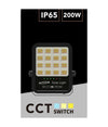 Faro Led Proiettore 200w Ip65 Cct 3in1 Con Pannello Solare Telecomando Ry-200w-3c